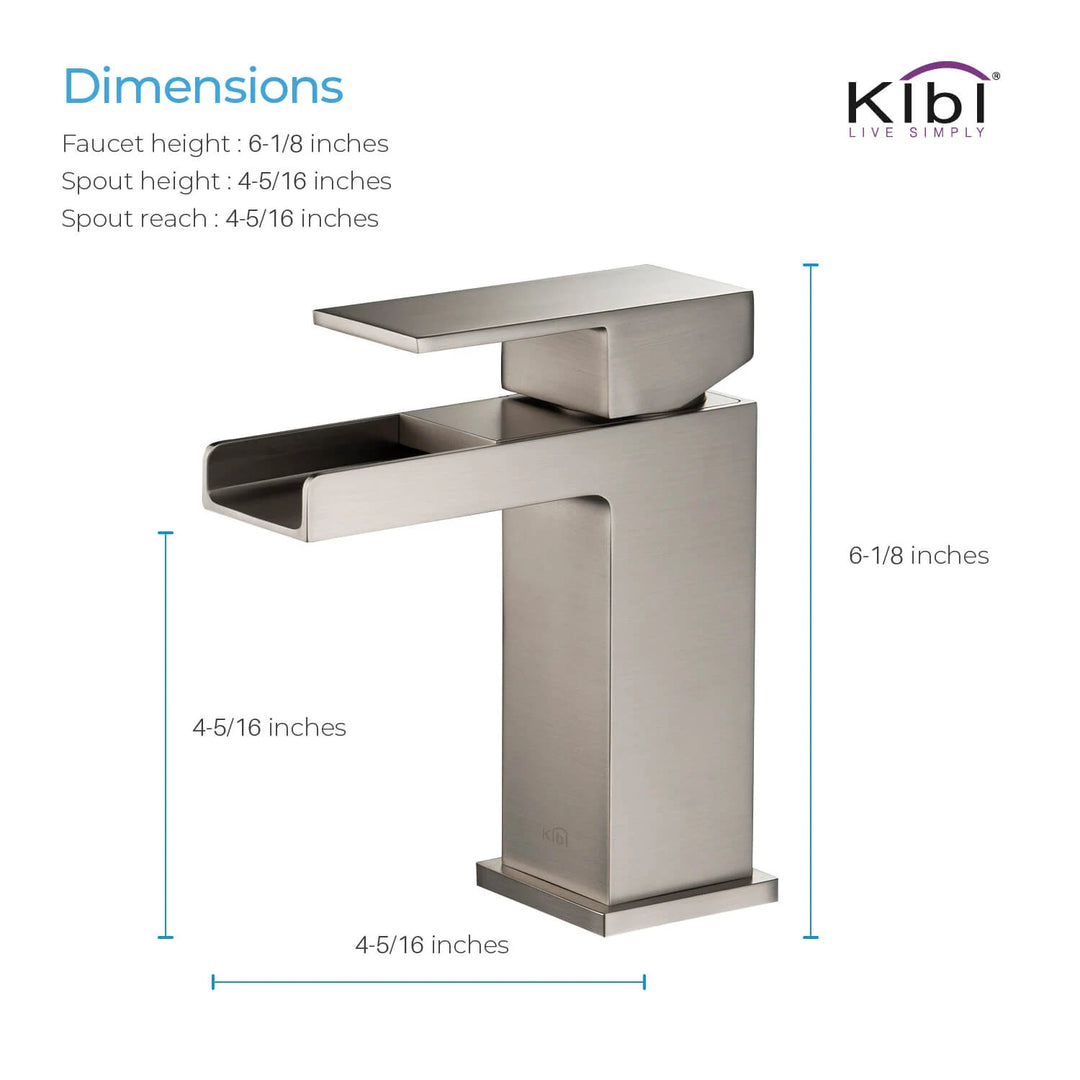 Waterfall Single Handle Bathroom Faucet