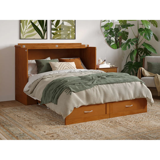 Hamilton Murphy Bed Chest with Mattress and Storage Drawer