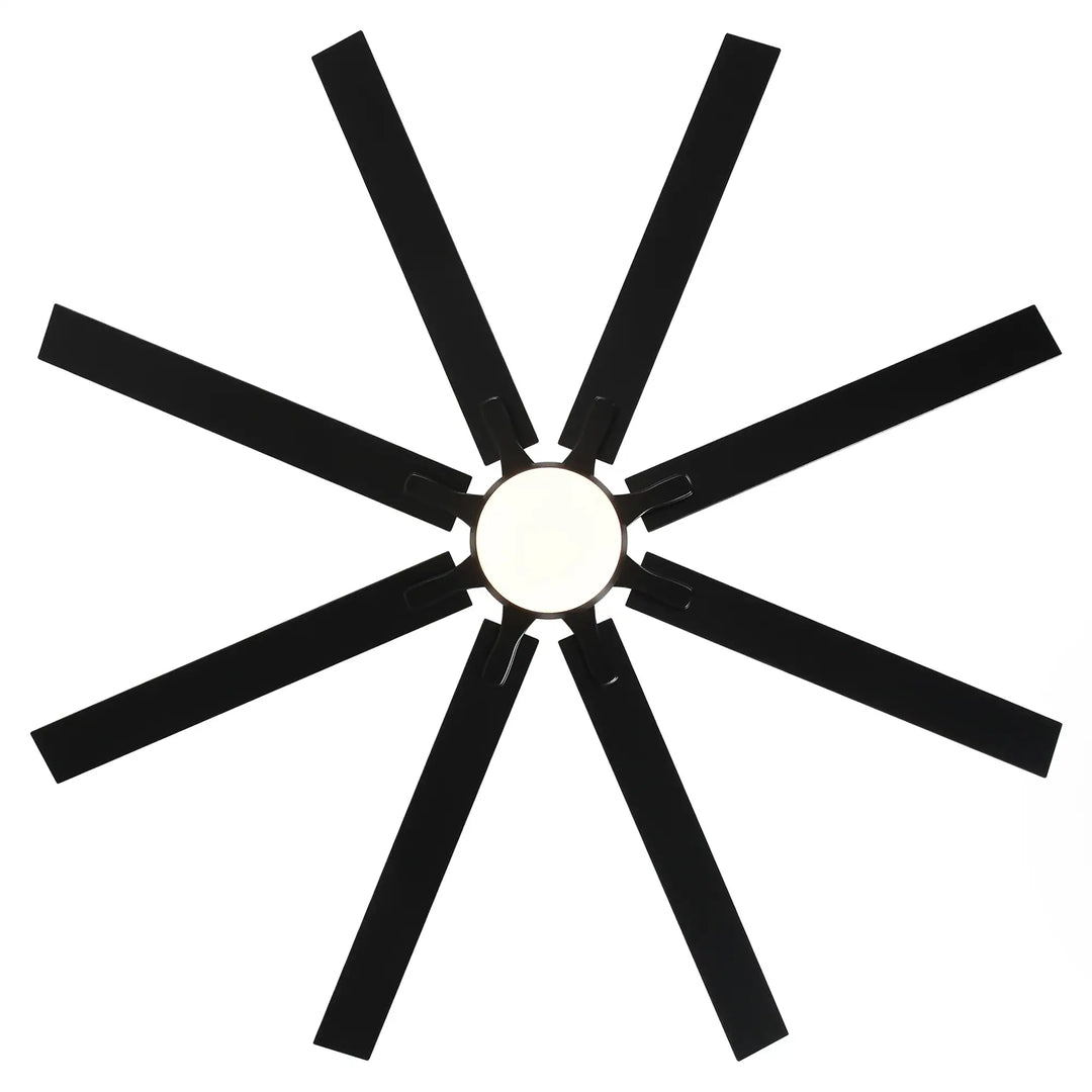 65-Inch Modern Reversible Dimmable Large Ceiling Fan with Light and Remote