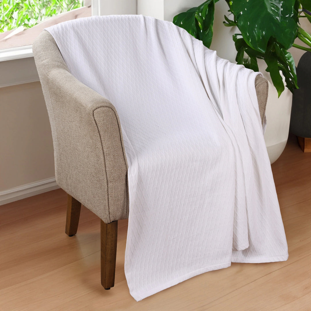 Diamond Weave All-Season Bedding Cotton Blanket