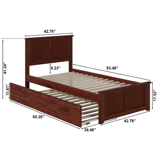 Madison Platform Bed with Matching Footboard & Trundle