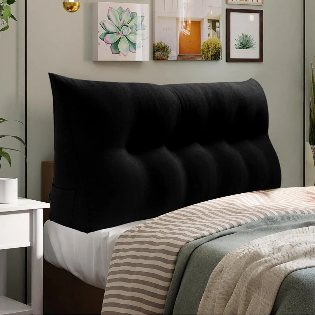 Bed Rest Wedge Reading Pillow Headboard Back Support Cushion