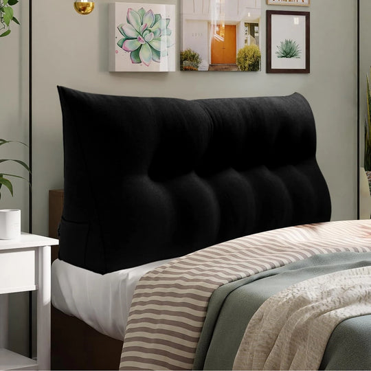Bed Rest Wedge Reading Pillow Headboard Back Support Cushion