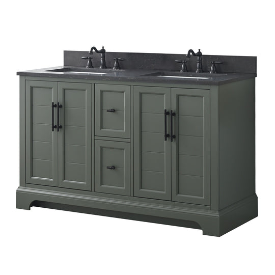 54" Double Sink Bathroom Vanity with Top & Backsplash
