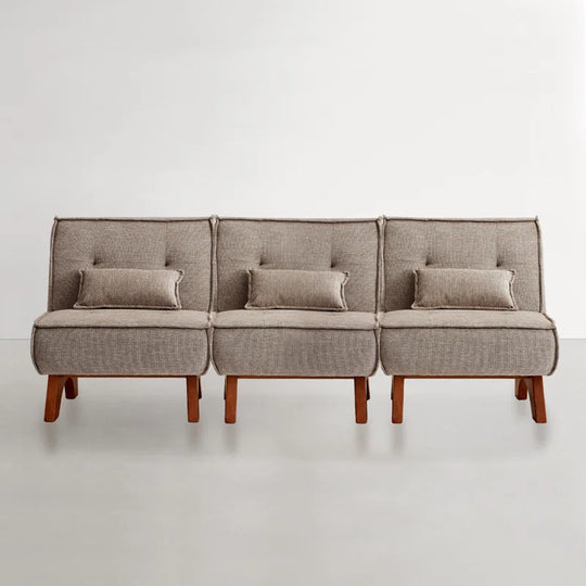 90''W Upholstered Spacious 3 Seat Sofa Will Pillow