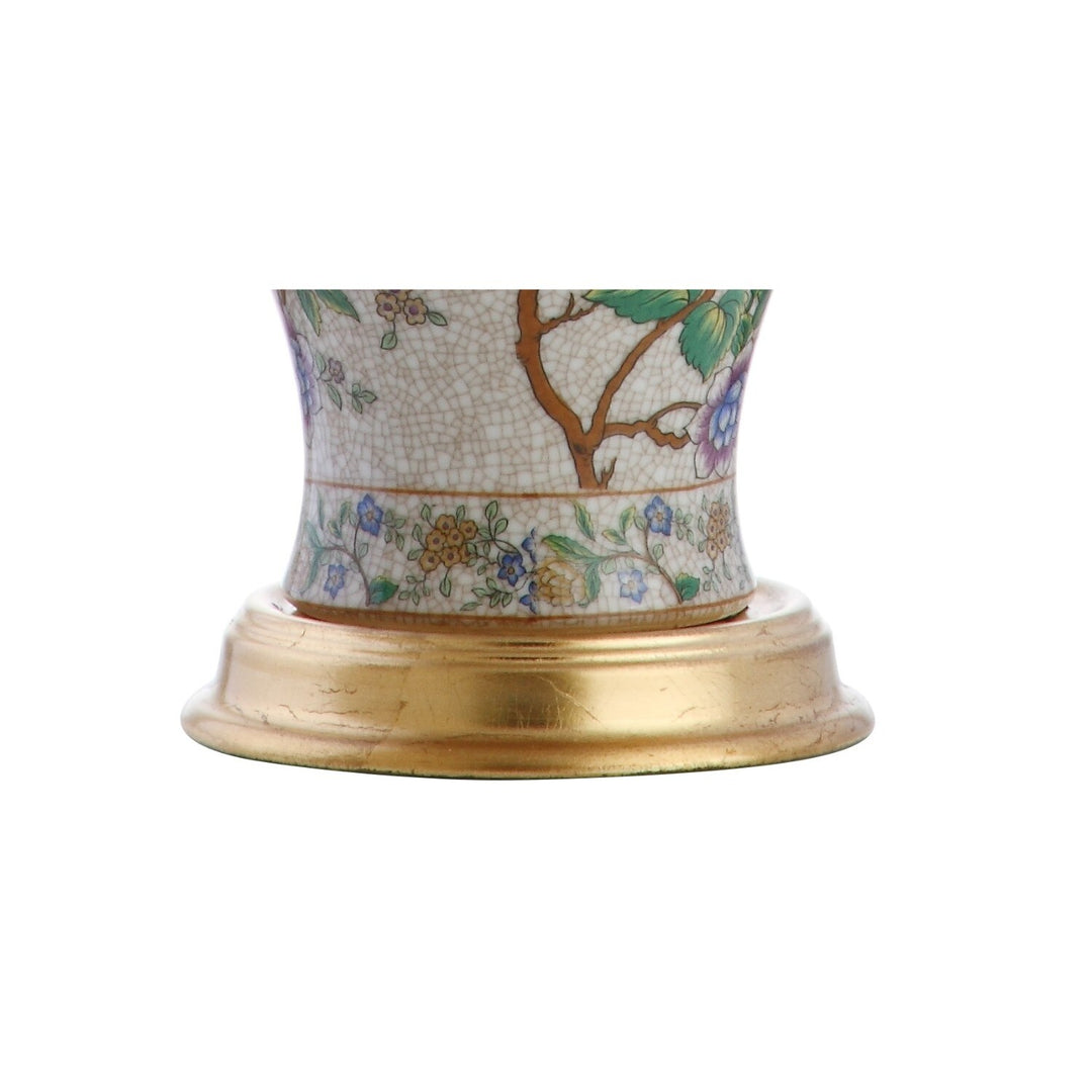 Grace 24" Floral LED Table Lamp, Multi/Brass