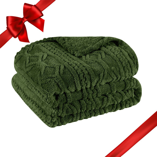 Arctic Boho Jacquard Plush Fluffy Fleece Blanket