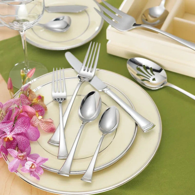 Portola 65-Piece Flatware & Serving Set, Service for 12