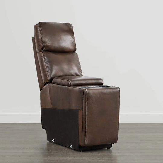 Hadlee Genuine Leather Reclining Sofa with Multi-Function Console.