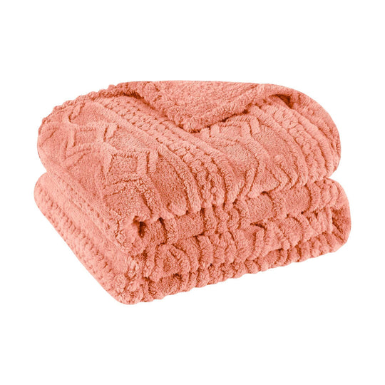 Arctic Boho Jacquard Plush Fluffy Fleece Blanket