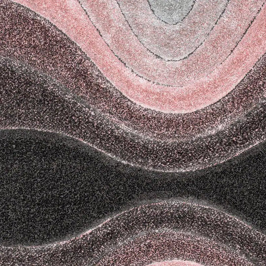 San Francisco Luz Geometric Modern Carved Shag Area Rug