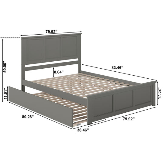 Madison Platform Bed with Matching Footboard & Trundle
