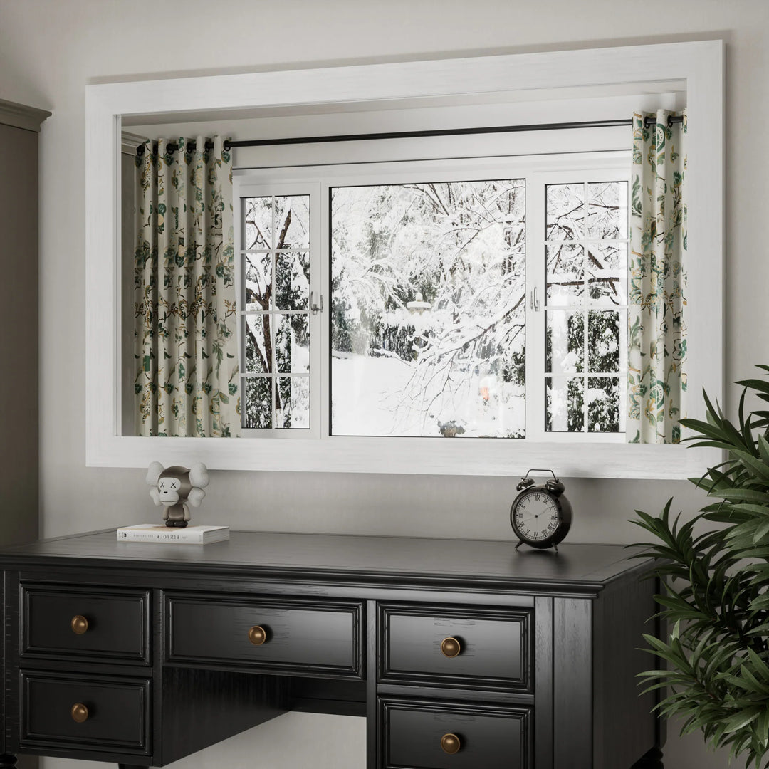 Farmhouse Barn Door Solid Wood Frame Bathroom Vanity Wall Mirror