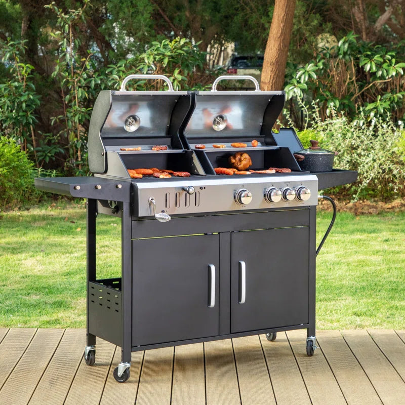 Synae  3 - Burner 2-In-1 Charcoal and Gas Grill