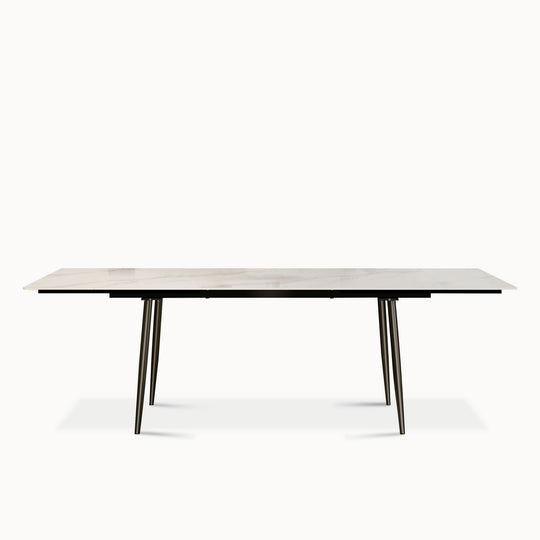 Glossy Slate 63"-95" Extendable Rectangle Dining Table - 94.4"W X 35.4"D X 29.5"H