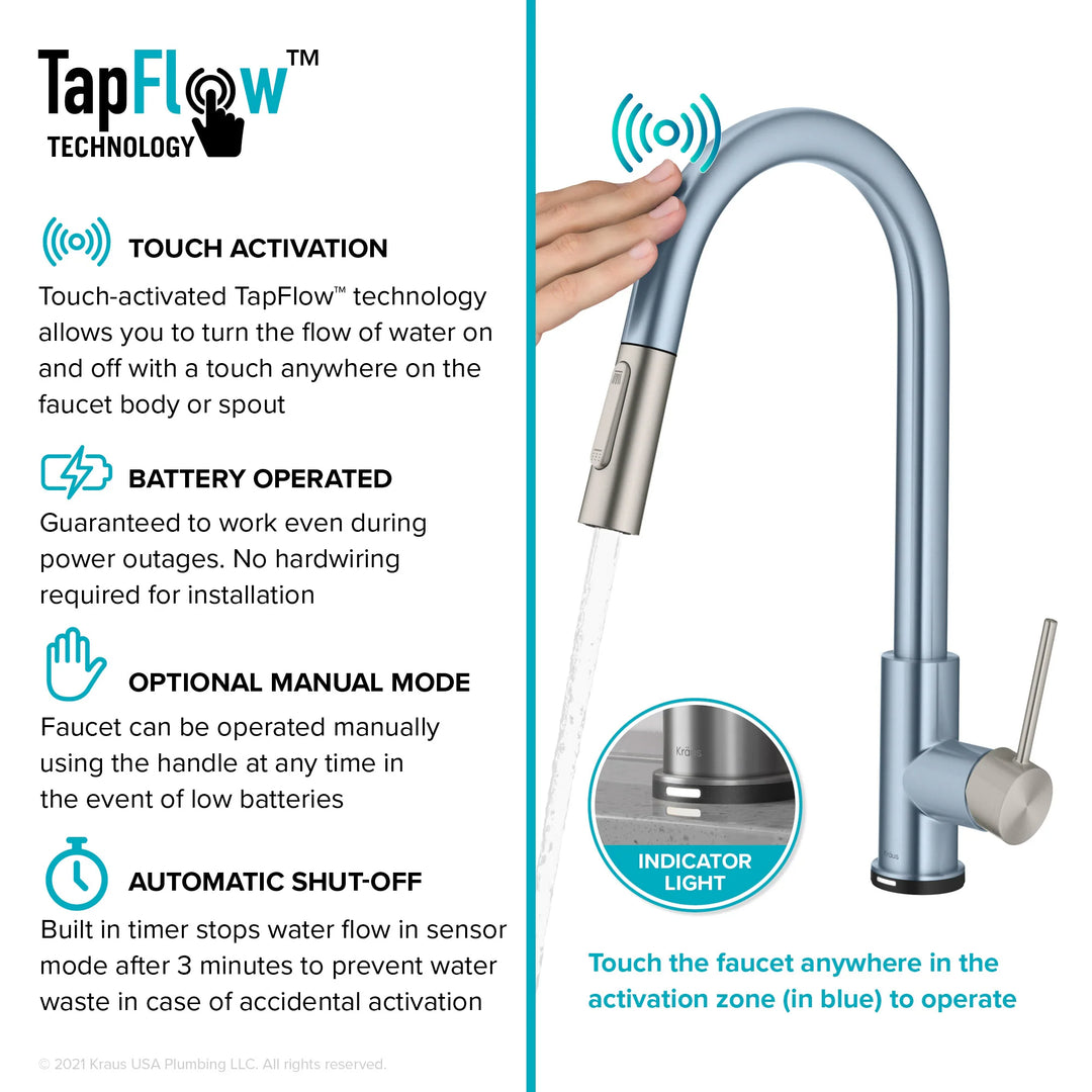 2-Function 1-Handle 1-Hole Pulldown Sprayer Brass Kitchen Faucet