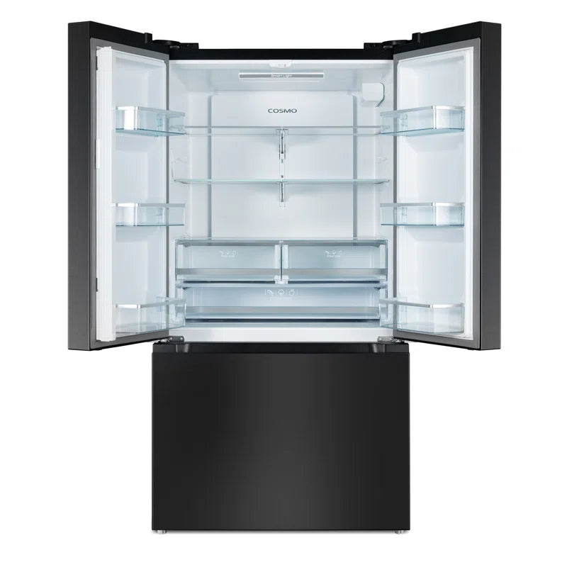 36 In. Vista Collection 27.4 Cu. Ft. French Door Refrigerator, Freezer Drawer, Water Dispenser, Ice Maker, Matte Black