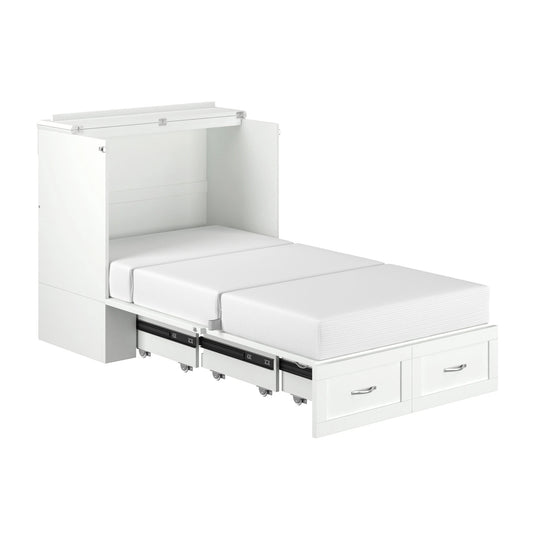 Hamilton Murphy Bed Chest with Mattress and Storage Drawer