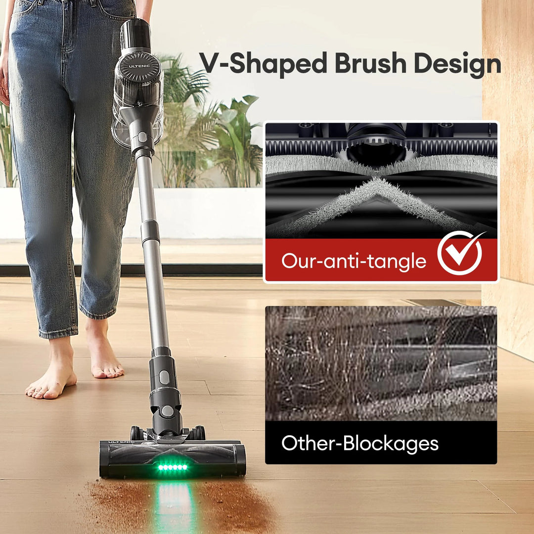 Cordless Vacuum Cleaner Stick Vacuum with LED Display Screen