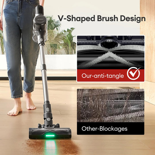 Cordless Vacuum Cleaner Stick Vacuum with LED Display Screen
