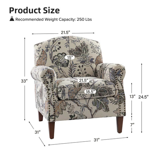 Mooresville Armchair with Nailhead Trims