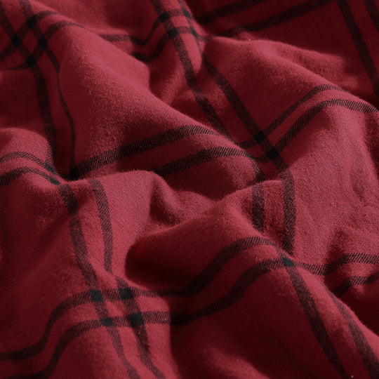 Flannel Cotton with Faux Shearling Reverse Throw Blanket (50X60 Inches)