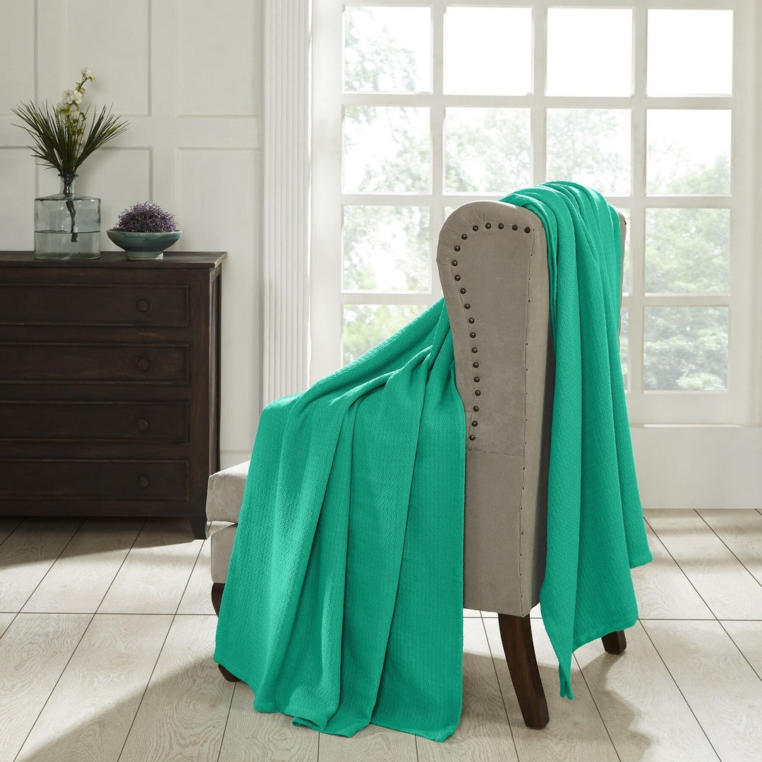 Waffle Weave Honeycomb Knit Soft Cotton Blanket