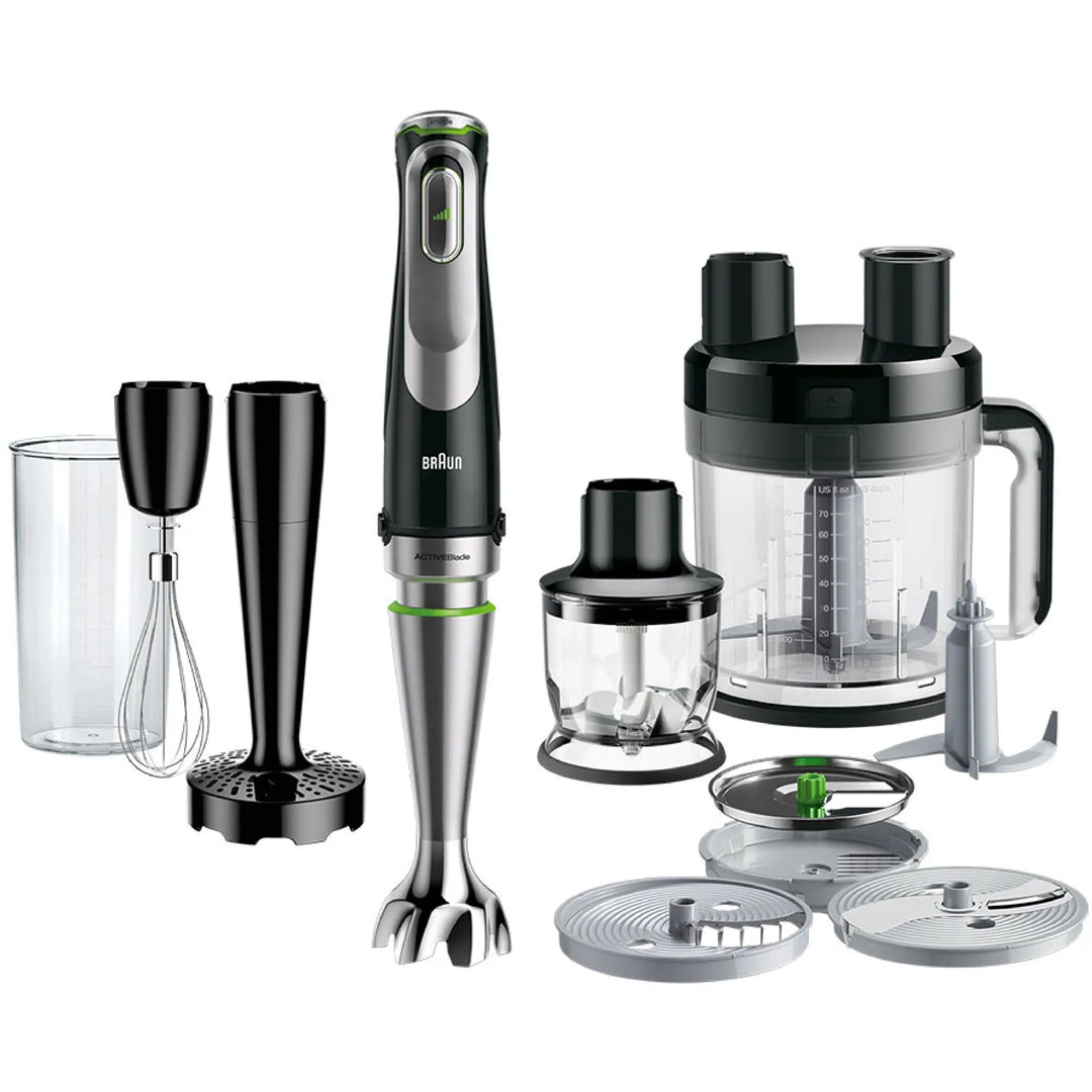 Multiquick 9 3-Speed Hand Blender with Electric Handheld Mixer, Food Processor & Food Chopper