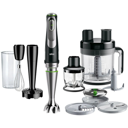 Multiquick 9 3-Speed Hand Blender with Electric Handheld Mixer, Food Processor & Food Chopper