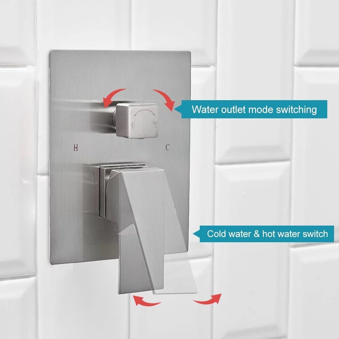 Rain Shower Faucet System Head Oil Rubbed Bronze with 10 Inch