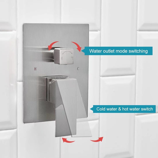 Rain Shower Faucet System Head Oil Rubbed Bronze with 10 Inch