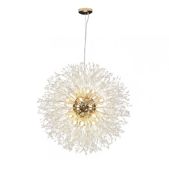 Contemporary 16/20/24/30-Light Glam Oversized Firework Crystal Sputnik Chandelier Dandelion Pendant Light, Includes Bulbs