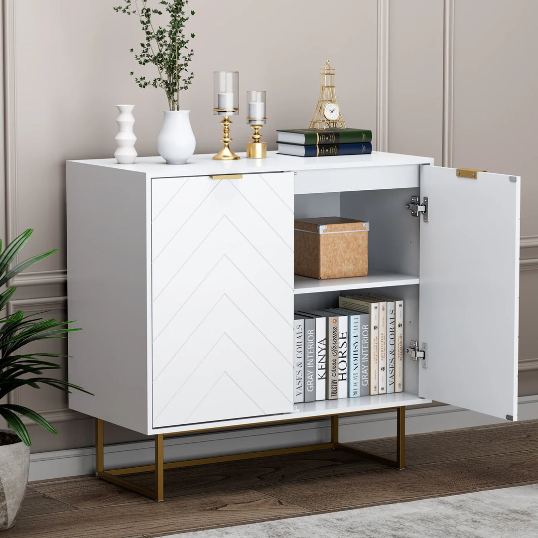 Versatile Sideboard Buffet Cabinet Storage with Adjustable Shelf