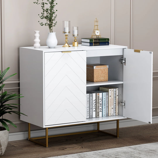 Versatile Sideboard Buffet Cabinet Storage with Adjustable Shelf