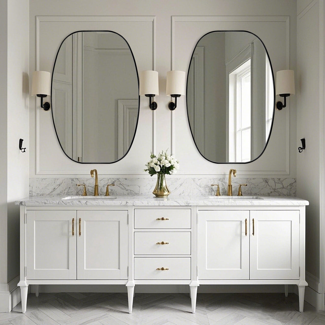 2 Pack Oval Mirror Vanity Decorative Wall Mirror