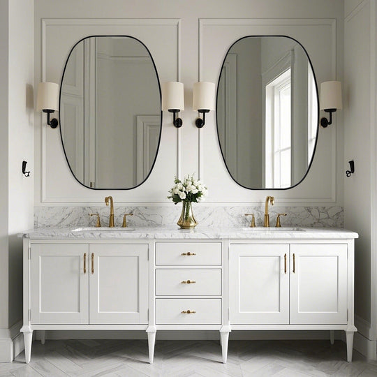 2 Pack Oval Mirror Vanity Decorative Wall Mirror