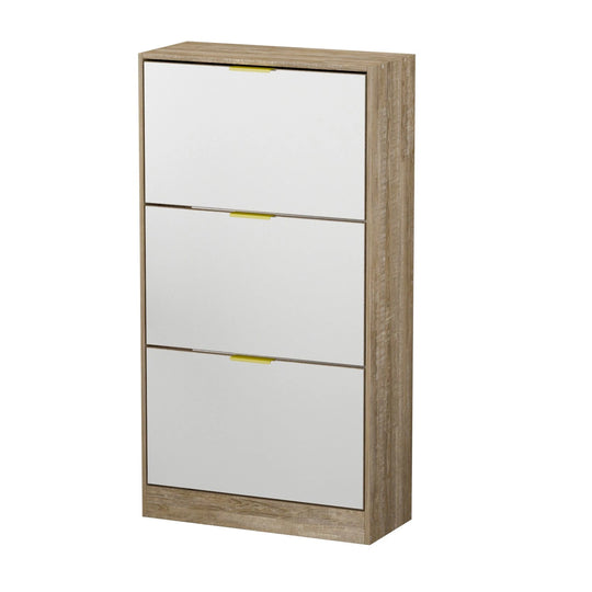 Mirrored Flip Drawer Shoe Cabinet Storage Cabinet Organizer