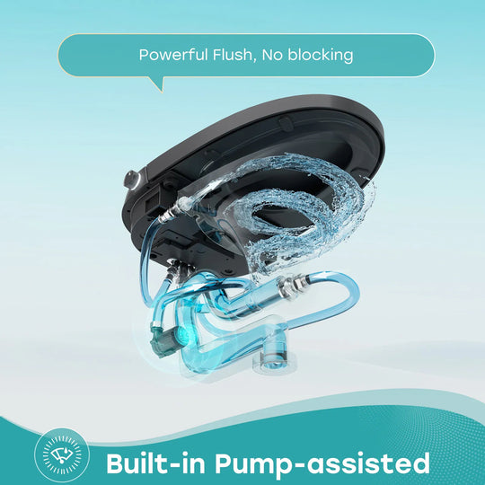 Elongated Smart Bidet Toilet Black Auto Flush Booster Pump Remote Control