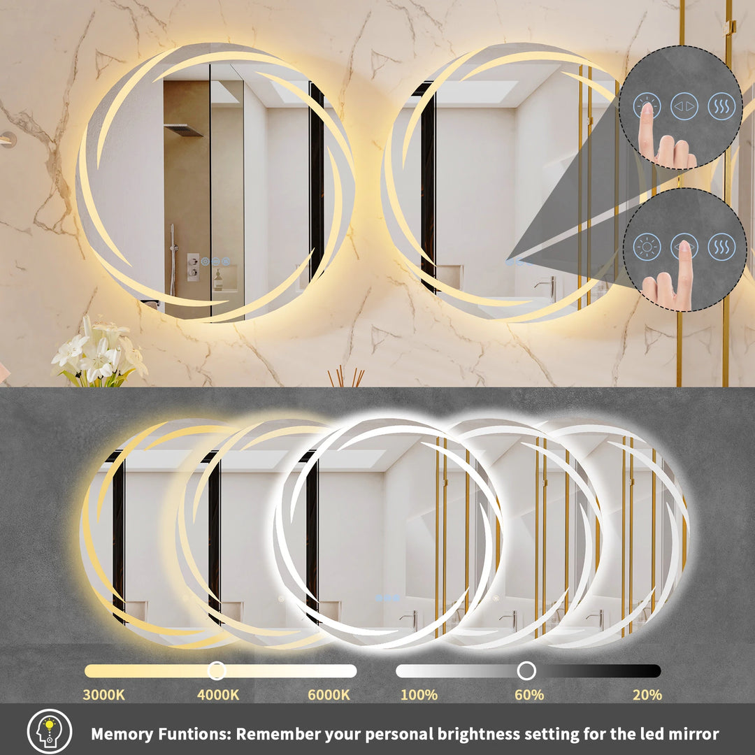 Unique Large Led Lighted Bathroom Mirror Backlit No Flicker