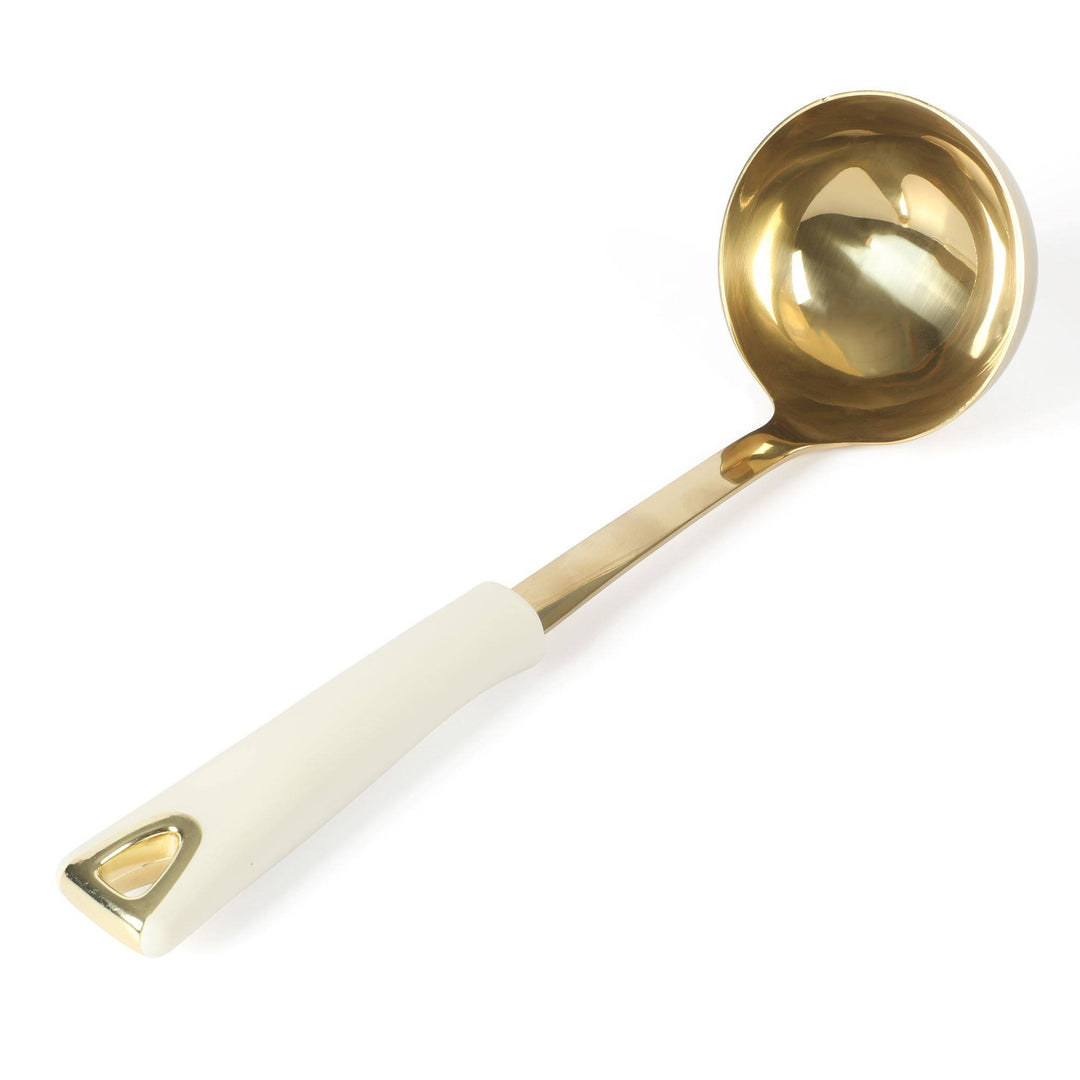 Lockton 5 Linen W/ Gold Stainless Steel & Nylon Kitchen Tool Set