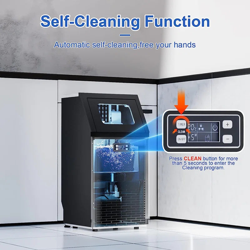 100 Lb. Daily Production Clear Ice Freestanding Ice Maker