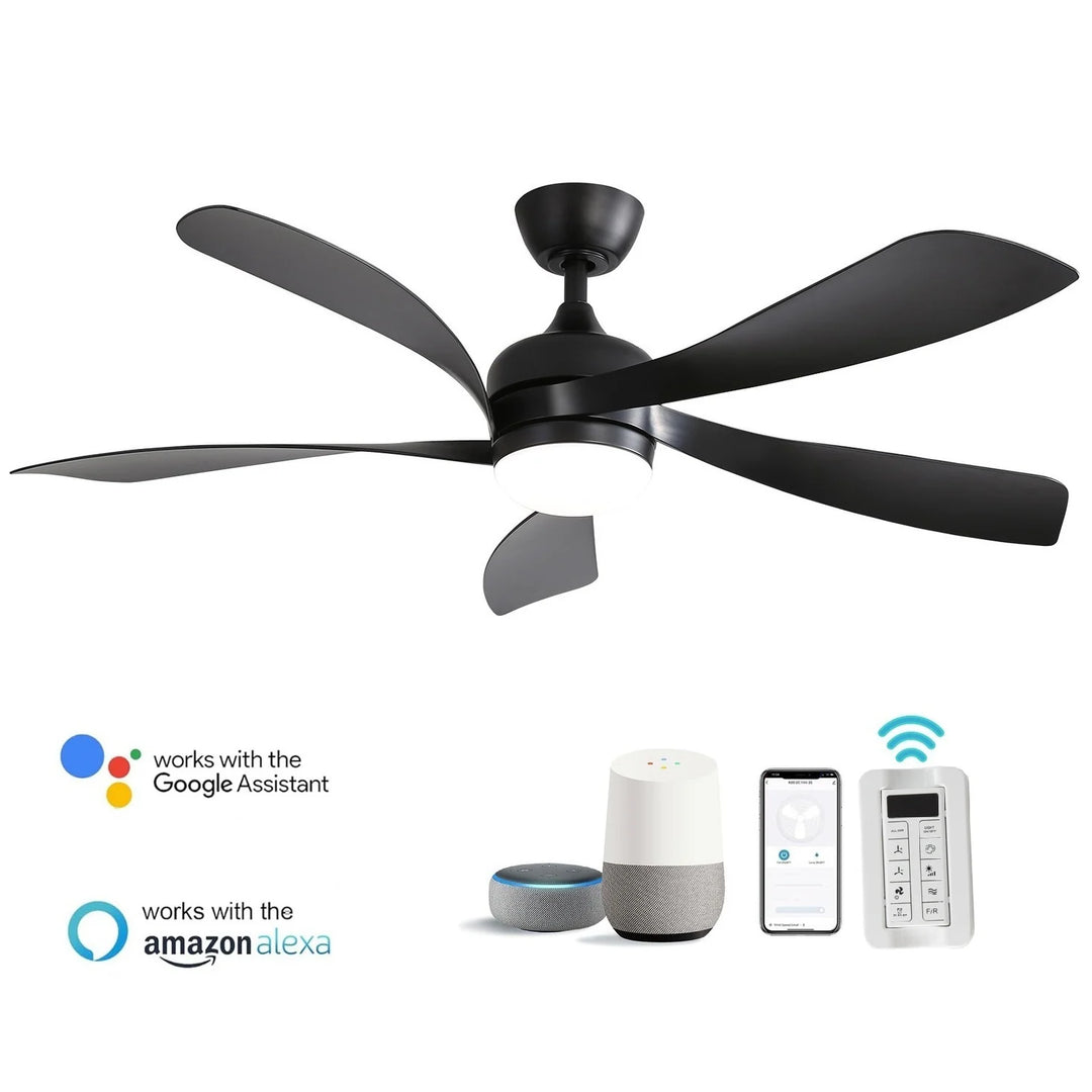 Sofucor 45/52 Inch Ceiling Fan with Remote & Lights Quiet DC Motor 5 Blade High CFM Modern Fan