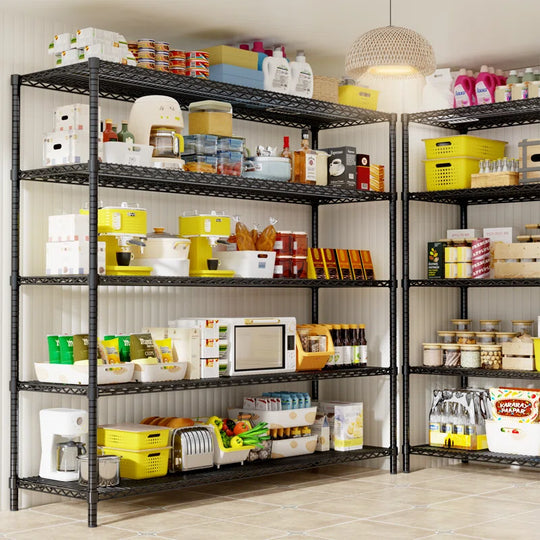 Height-Adjustable Garage Wire Shelving Unit for Kitchen, Laundry Room, Pantry, Warehouse, Basement