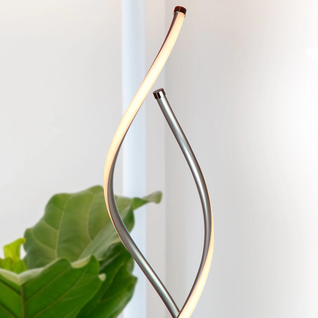Embrace 60 In. Industrial 2-Light LED Super Bright Floor Lamp with Built-In 3-Way Dimmer Function