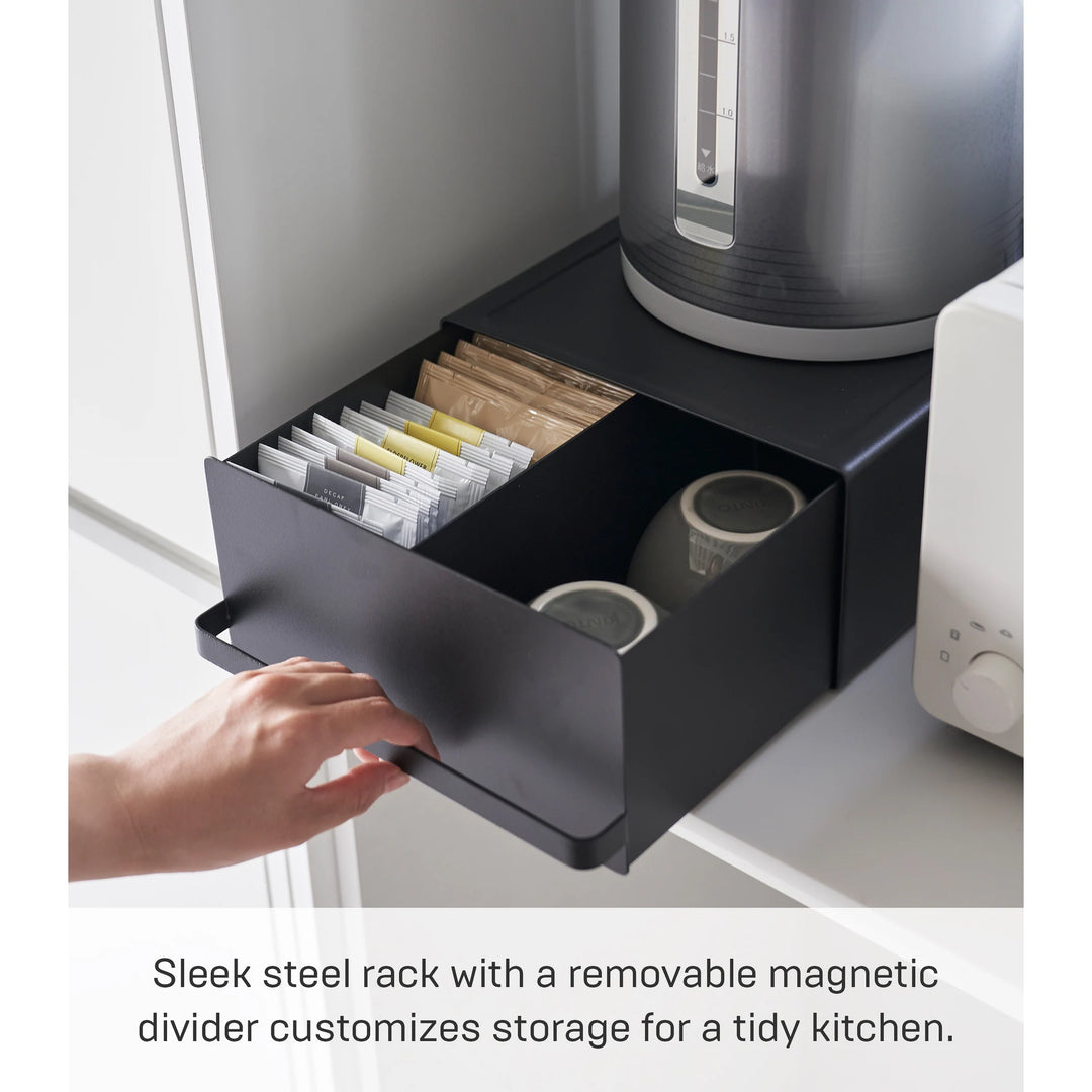 Countertop Rack with Drawer, Steel, Holds 11 Lbs - L 10.83 X W 8.74 X H 4.53 Inches