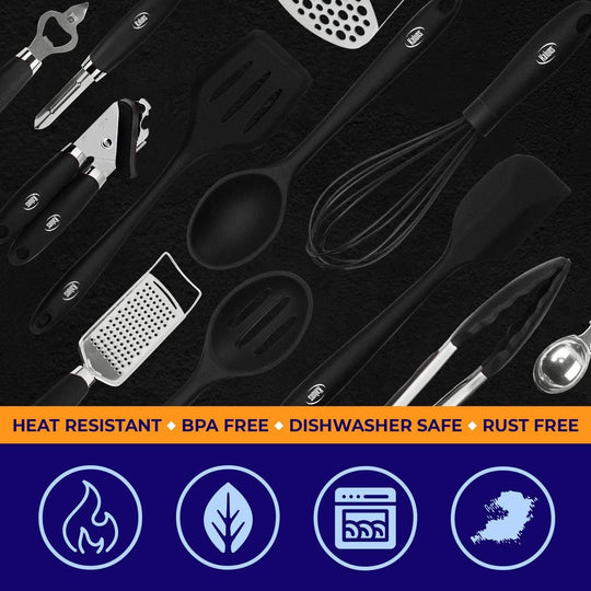 Cooking Utensil Set, 24 Piece Silicone Kitchen Tools