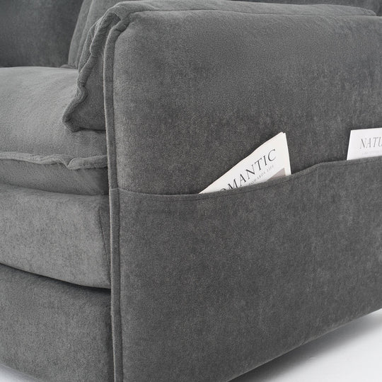 - 6-Piece Modular U-Shaped 143.31" Sectional Sofa with 2 Movable Ottomans