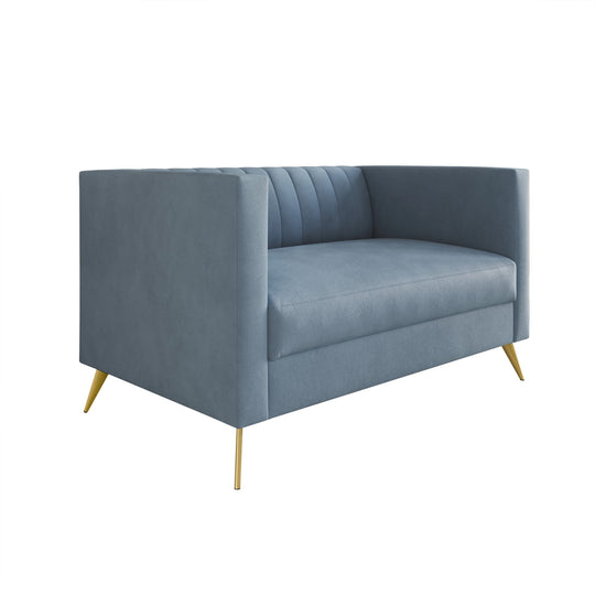 Clayfell Weiss Velvet Square Arm Chair/ Loveseat/ Sofa