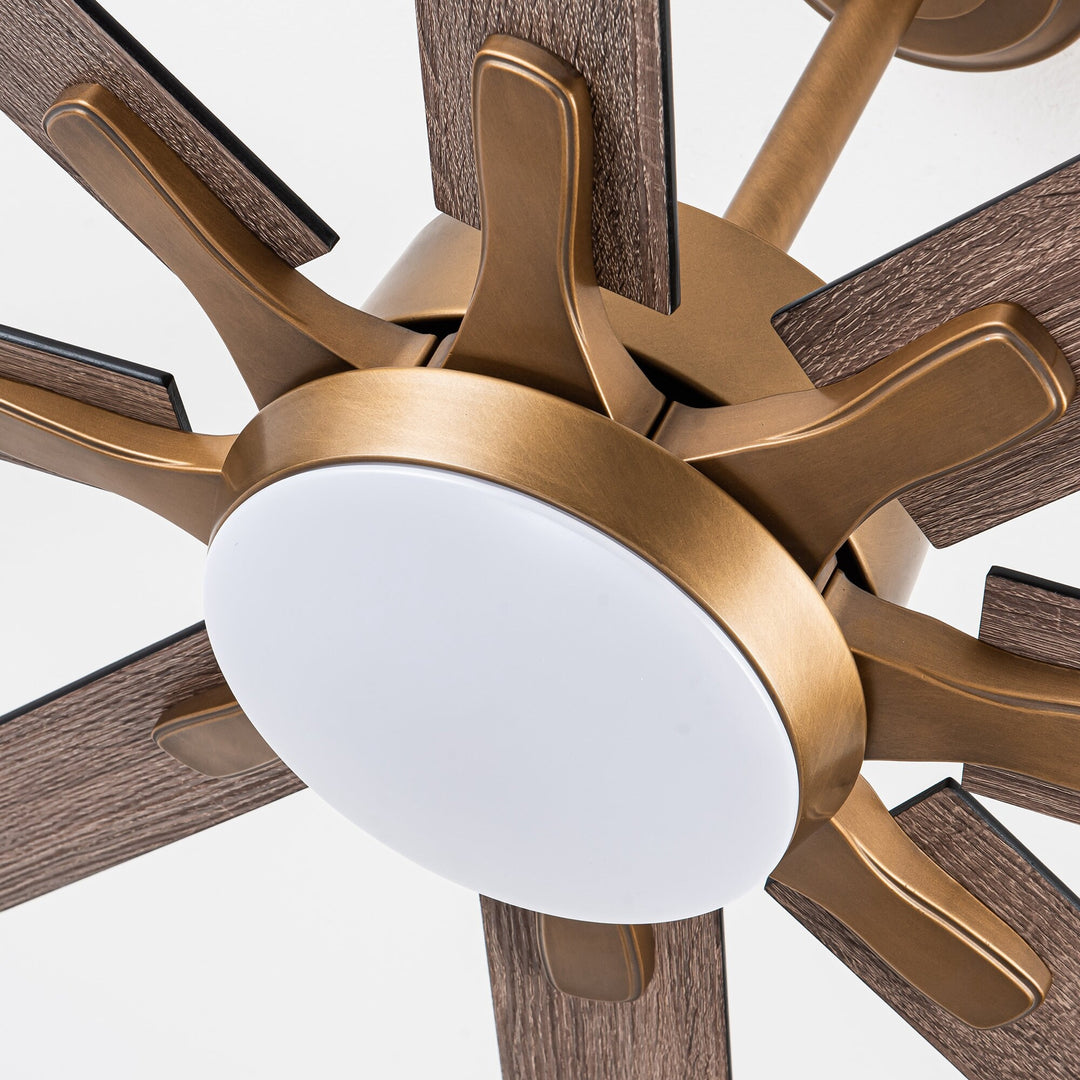 65-Inch Modern Reversible Dimmable Large Ceiling Fan with Light and Remote