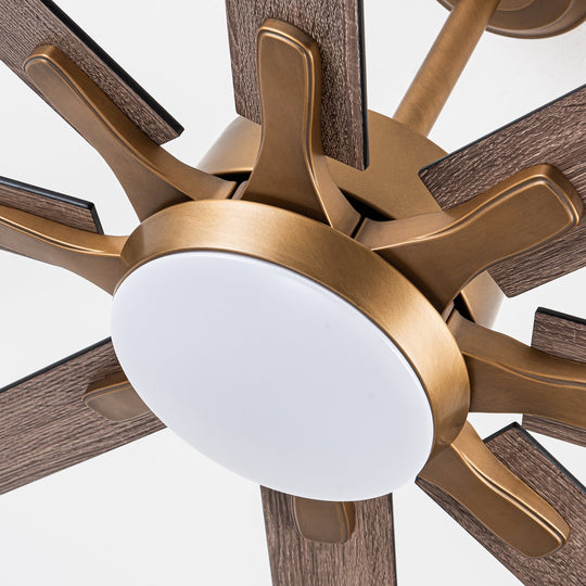 65-Inch Modern Reversible Dimmable Large Ceiling Fan with Light and Remote